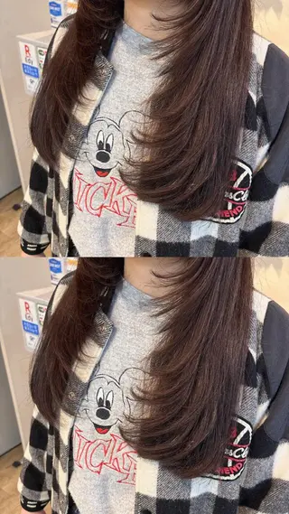 ミディアム カラー ヘアアレンジ N° +aero 横浜のヘアスタイル
