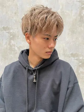 ショート カラー ヘアアレンジ メンズ パーマモデル募集中 ✨Ukyoのヘアスタイル