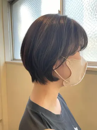 ショート カラー 西宮ハイトーンカラー ひらり💜のヘアスタイル