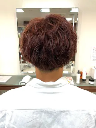 ショート パーマ メンズ 北林 秀悟のヘアスタイル