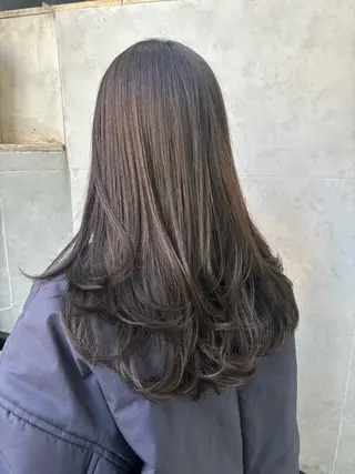 ロング カラー ボブ×レイヤーカット 透明感カラー/Fuuのヘアスタイル