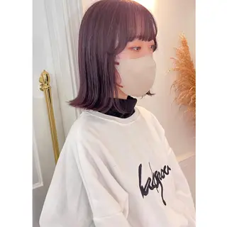 ミディアム カラー miyu /トレンド カラー×艶髪のヘアスタイル