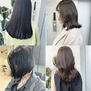 ミディアム カラー パーマ 透明感カラー✂︎ /縮毛矯正/YUKAのヘアスタイル