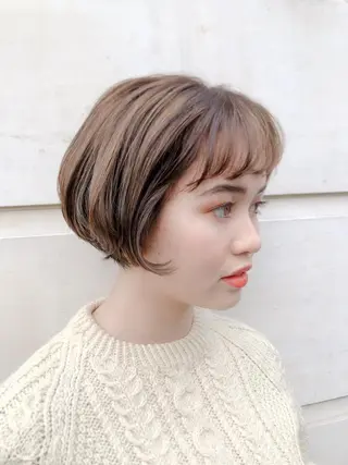 ショート カラー マンツーマン 美容師💚コウブチのヘアスタイル