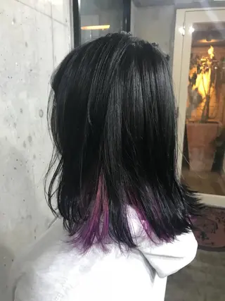ミディアム カラー パーマ ヘアアレンジ メンズ キッズ ネイル マツエク・マツパ サロンドミルク 渋谷高比良のヘアスタイル