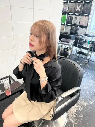 セミロング カラー HARU//原宿🤍 リピート率NO.1のヘアスタイル