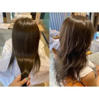 カラー 🩵盛れる顔周り/ 艶カラーemi🩵のヘアスタイル