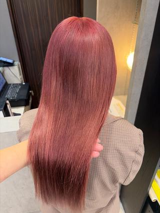 ミディアム カラー 天神暖色カラー レイヤー・髪質改善のヘアスタイル