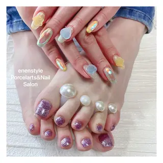 ミディアム ネイル 🐾enen style 🐾のネイルデザイン