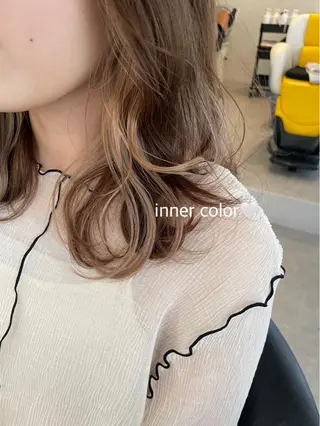 セミロング カラー ｺﾃﾏｷﾊﾟｰﾏ/ ayaka☁️のヘアスタイル