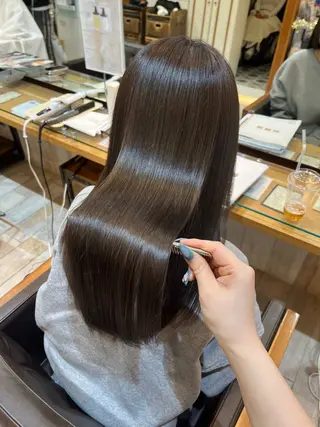 カラー Miwa🦋渋谷/透 明感カラー/韓国ヘアのヘアスタイル