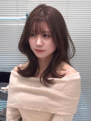 セミロング カラー Ryo/名古屋 /小顔レイヤーカットのヘアスタイル