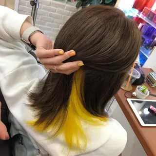 ミディアム カラー Aujua ソムリエ 勝又舞夏のヘアスタイル