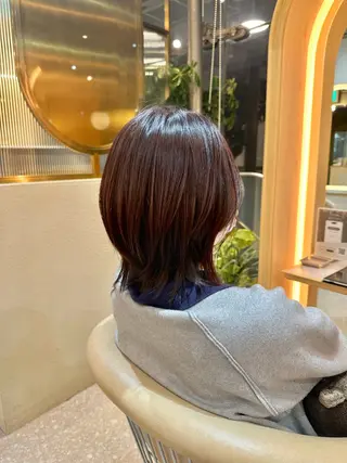 ミディアム カラー 撮影モデル募集【くび れショートボブ】馨のヘアスタイル