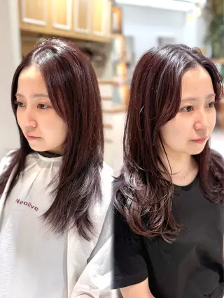 ロング まつげ兼任しもさこ 🌟レイヤー得意のヘアスタイル