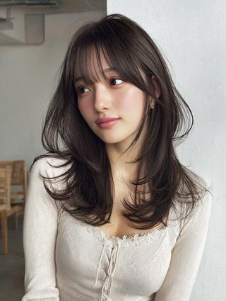 ロング 透明感/似合わせ/ 村田七夕のヘアスタイル