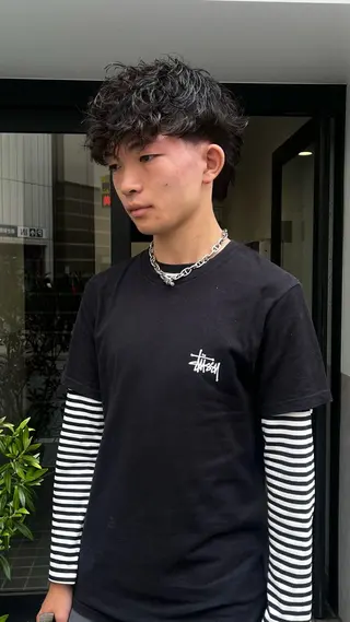 ショート パーマ メンズ HARUKI🏔️/ メンズ/透けブラウンのヘアスタイル