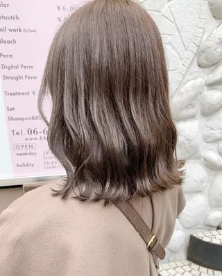 ミディアム カラー 樫原裕二/似合わせ カット/透明感カラーのヘアスタイル