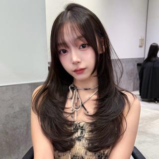 ロング カラー 韓国 レイヤー特化/きょうのヘアスタイル