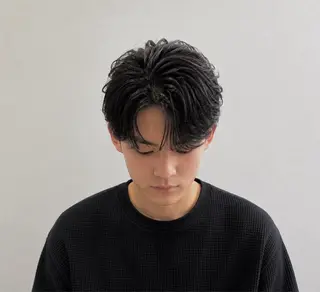 ショート パーマ 吉田吏朱風 曲がる縮毛矯正のヘアスタイル