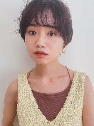 ショート カラー パーマ BASSA 下井草店のヘアスタイル