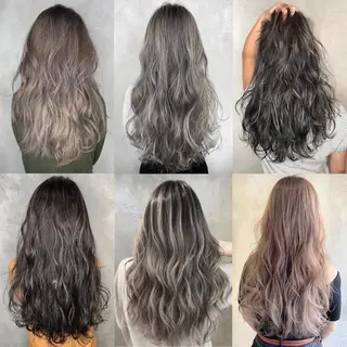 セミロング カラー パーマ ヘアアレンジ newi saLyu ネウィ サリューのヘアスタイル