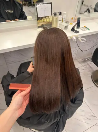 カラー 🥯縮毛/レイヤー/ ベージュヘア🥯のヘアスタイル