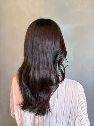 セミロング カラー 長代 結日香のヘアスタイル