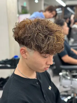 カラー パーマ メンズ メッシュパーマ支持率 ◎大宮/隼也のヘアスタイル