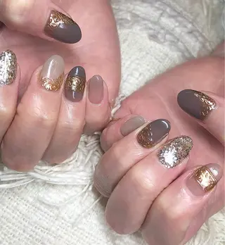 ミディアム カラー パーマ ヘアアレンジ メンズ キッズ ネイル el. by Aoのネイルデザイン