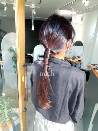 ロング 岸川 恭子のヘアスタイル