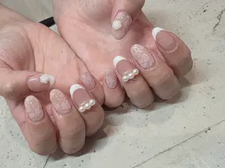 ネイル 韓国/ワンホン/長さ 出しつけ放題🎀のネイルデザイン
