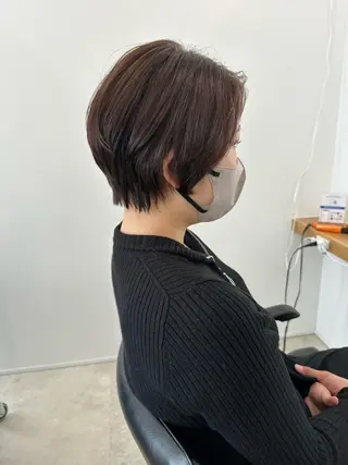ショート カラー レイヤー/ナチュラル 💐nao.のヘアスタイル