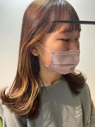 セミロング カラー 大人ボブと似合 わせカラー/馬場 翼のヘアスタイル