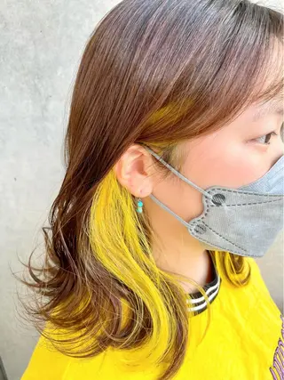 ミディアム カラー 《インナーカラー》 YAMADAのヘアスタイル