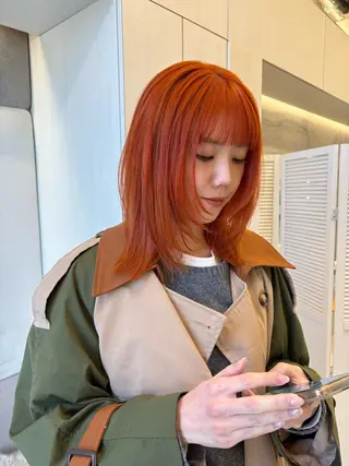 セミロング カラー 怪我のため7月 復帰田中瑞希🍃のヘアスタイル