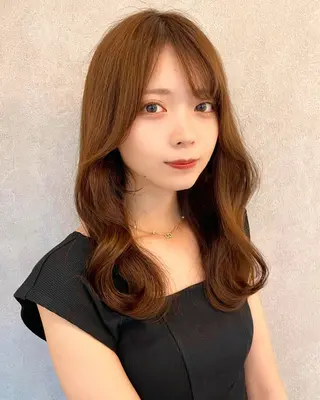 セミロング カラー 上品ヘア🤍顔周り/ レイヤー✨/林遼一郎のヘアスタイル