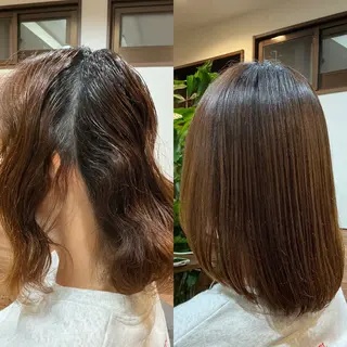 ミディアム Annon プライベートサロンのヘアスタイル