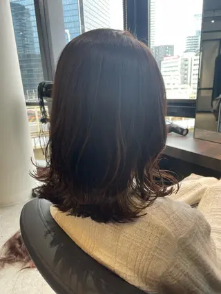 ミディアム カラー ショート/脱白髪染め ☆宇﨑悠実のヘアスタイル