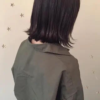 ミディアム カラー 市川 千夏のヘアスタイル