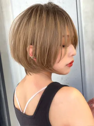 ショート カラー パーマ Lond Bloom 天神ショート/ボブのヘアスタイル