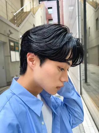 ショート パーマ メンズ メンズカット曲がる 縮毛矯正佐々木タクマのヘアスタイル