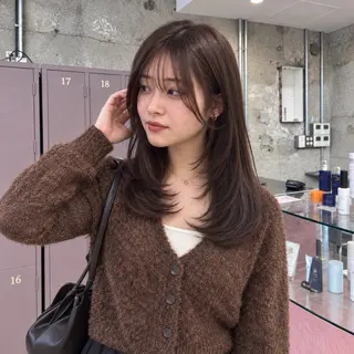 ロング カラー 岡本康平/ダブル カラー/レイヤーのヘアスタイル