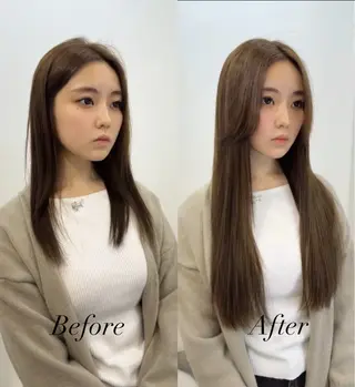 ロング エクステ＆カラー専門 羽エクステ　新大久保のヘアスタイル