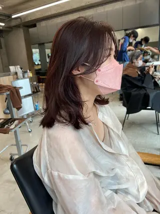 ミディアム カラー sakoda shunkiのヘアスタイル
