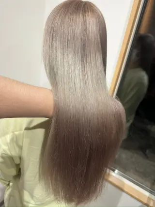 ロング カラー 透明感カラー🫧 🍒久留米美容室のヘアスタイル