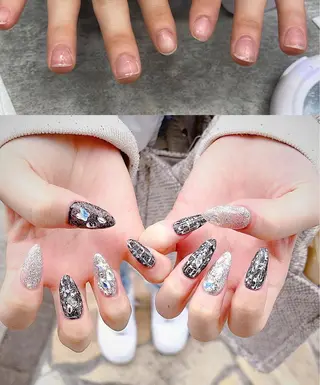 セミロング めぐみのネイルサロン スタッフ練習のネイルデザイン