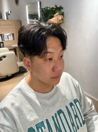 ショート パーマ メンズ 梅田茶屋町メンズ 専門美容師 山元一平のヘアスタイル