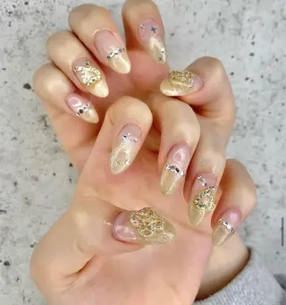 ロング カラー パーマ ヘアアレンジ メンズ キッズ ネイル マツエク・マツパ アイブロウ Salon Ｋのネイルデザイン