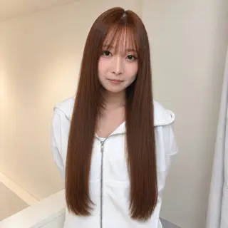 ロング kaori/ ワンカラー/渋谷のヘアスタイル